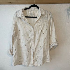 White linen shirt